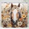 Customizable "Flower Horse" insulated tumbler